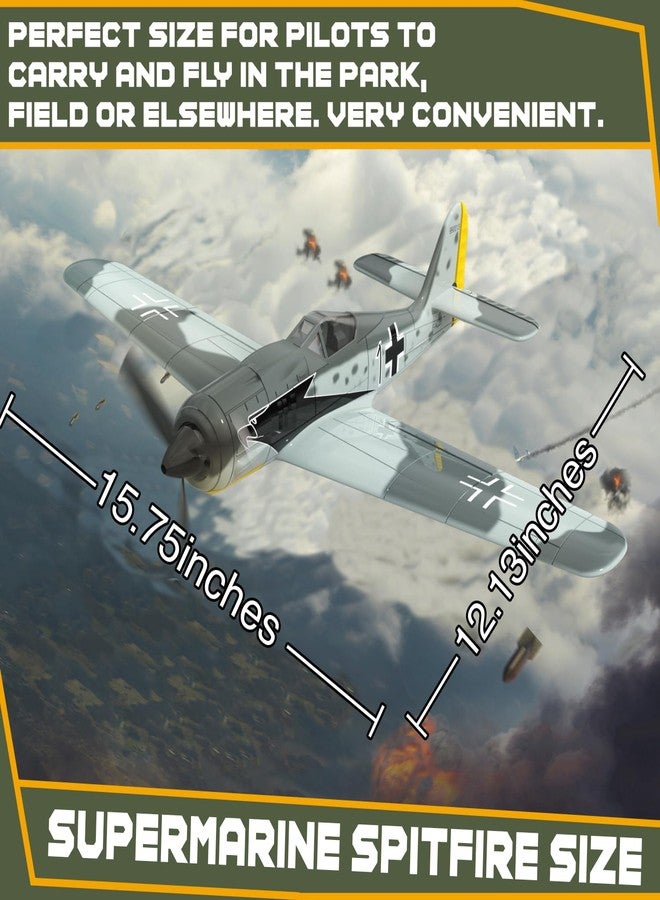 ANBURI RC Plane 4 Channel RC Airplane FW190 Ready to Fly with Upgraded Xpilot Stabilization System & One Key Aerobatic, Remote Control Airplanes for Beginners Adult - Image 5