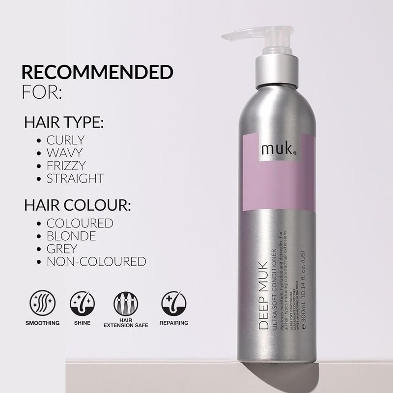 MUK. Muk Haircare Deep Ultra Soft Conditioner, 10.1 oz - Gentle Detangling for All Hair Types - Image 5