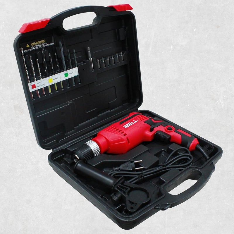 iBELL Impact Drill ID13-80, 650W, Copper Armature, Chuck 13mm Keyless Auto, 2800 RPM, 2 mode selector, Forward/Reverse with variable speed, in BMC Box and 17 Accessories - Image 2