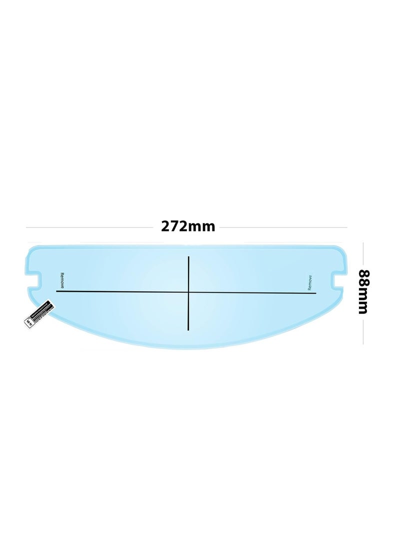 Generic Systercol Anti-Fog Film for Motorcycle Helmet Anti Fog Visor Insert - Universal Fit Fog Resistant Film Clear Shields Lens Insert 272mm x 88mm  - Image 4