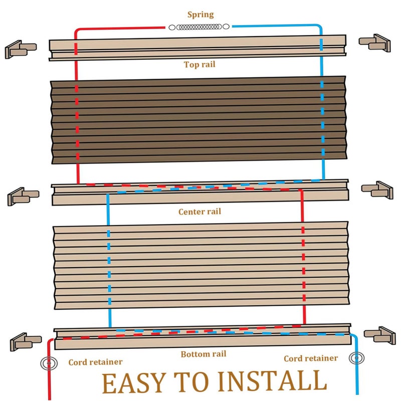 Rv Pleated Shade Kit Stringing Tool Window Blind Repair Accessories Easy Install - Image 4