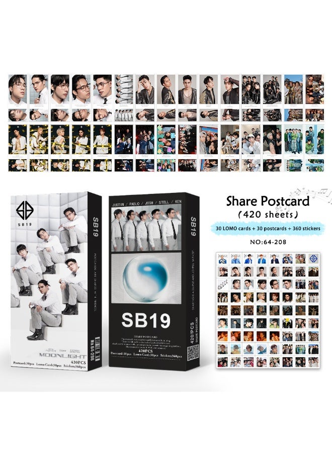 NIBEMINENT 420 قطعة بطاقات لومي لفرقة SB19 ضوء القمر لهواة الجمع والهدايا - Image 1