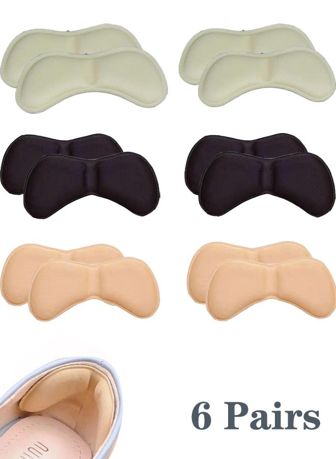 Beauenty 6 Pairs Heel Cushion Pads, Self-adhesive Shoe Liner Foot Care Protector Preventing Heel Rubbing Blister and Slipping Out, Insoles Heel Inserts Protectors - Image 1