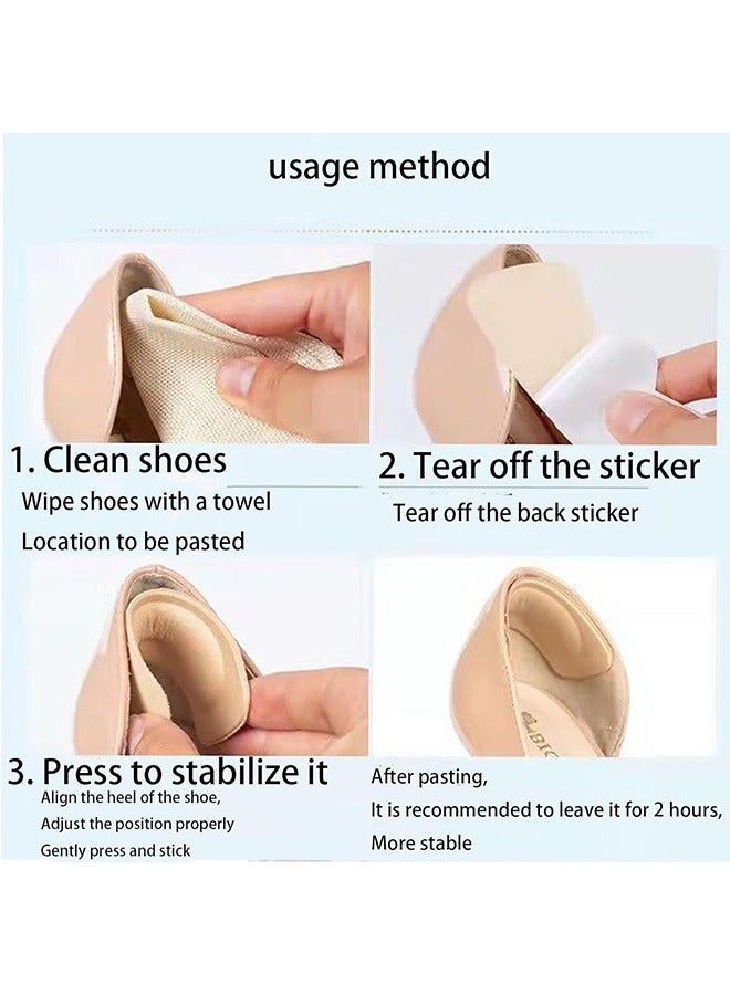 Beauenty 6 Pairs Heel Cushion Pads, Self-adhesive Shoe Liner Foot Care Protector Preventing Heel Rubbing Blister and Slipping Out, Insoles Heel Inserts Protectors - Image 2