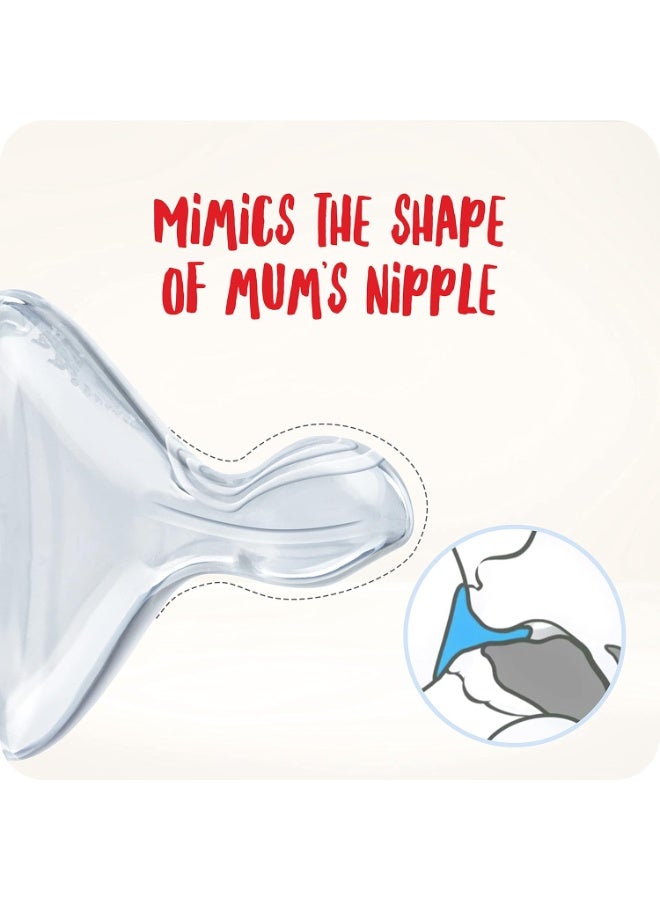 نوك رضاعة زجاجية من نيوك  مع مؤشر للتحكم بالحرارة - 240 مل (حلمة سيليكون مقاس M) - Image 5