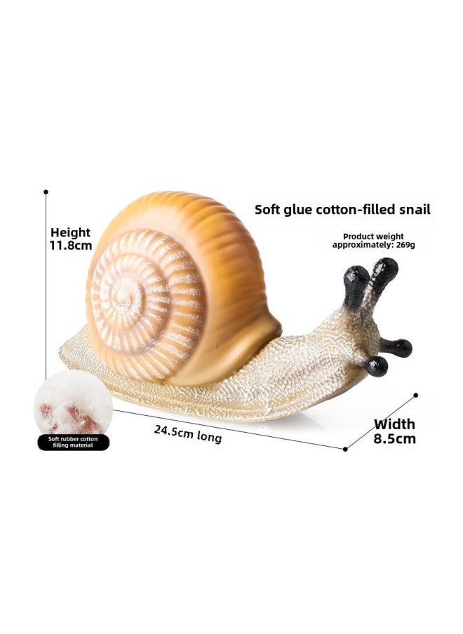 Generic - Popular Simulation Marine Animal Model Children's Soft Rubber Puffer Octopus Lobster Starfish Crab Crab Crab Toy Gift-Color:Soft Rubber Cotton Brown Crocodile - Image 1