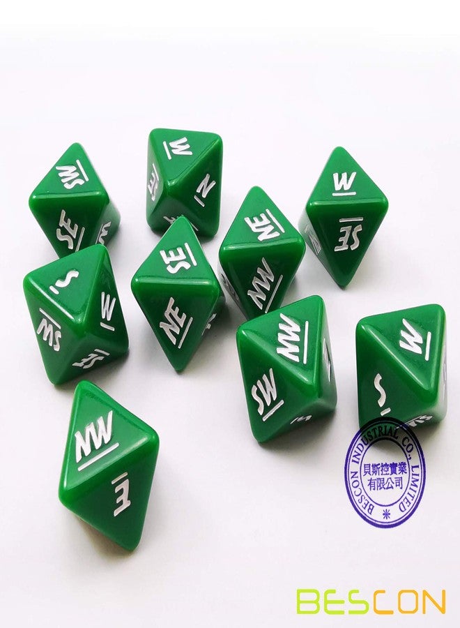 Bescon's Emotion, Weather and Direction Dice Set, 3 Piece Proprietary Polyhedral RPG Dice Set in Blue, Green, Yellow - Image 5