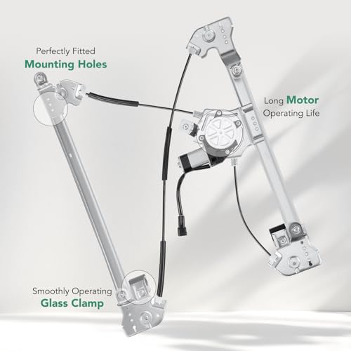 YHTAUTO Front Driver Side Power Window Regulator With 2-Pin Motor Assembly for Ford F-150 2004-2008, Standard/Crew Cab - Image 4