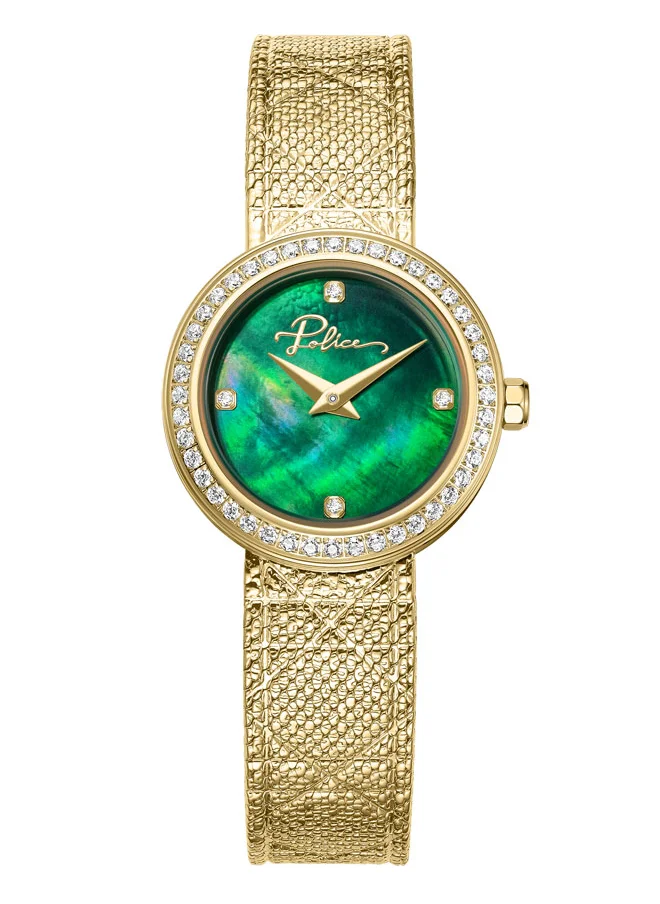 بوليس Women's Flare Women's 26mm Watch with Green Mother-of-Pearl Dial & Mesh Bracelet