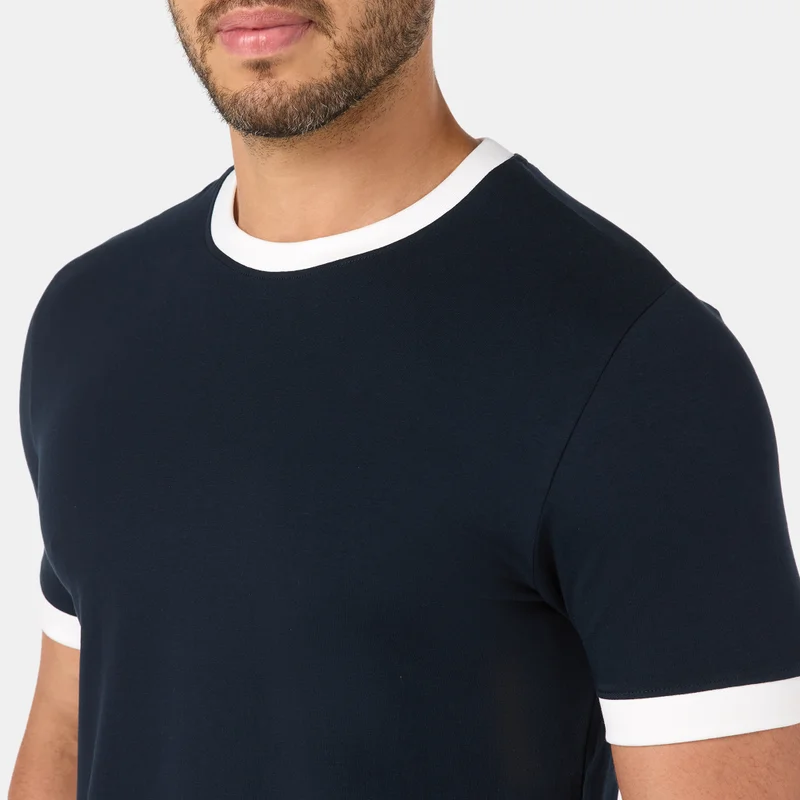 Sun And Sand Sports Blue Men's Ringer T-Shirt for Men | Best Price UAE