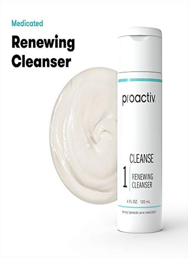 Proactiv - Acne Cleanser - Benzoyl Peroxide Face Wash And Acne Treatment - Daily Facial Cleanser And Hyularonic Acid Moisturizer With Exfoliating Beads - 60 Day Supply, 4 Oz - Image 1