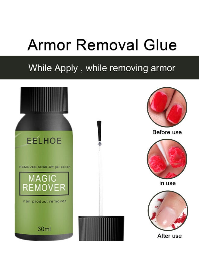 إيلهو جل مزيل طلاء الأظافر ، مزيل طلاء الأظافر السحري الاحترافي في 3 دقائق يزيل بسرعة نقع جل البولندية UV Art طلاء الأظافر 30 مل - Image 3