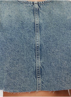 trendyol Blue Backless Denim Bustier TWOSS24BS00016  - Image 5