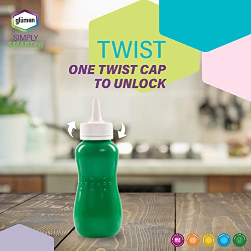 Gluman Squeezy 750 ml Sauce Bottle (Set of 2) for Clean & Mess-free Dispensing | 100% Food Grade | Dishwasher Safe | Freezer Safe | Ergonomically Designed | Reusable (Green) - Image 3