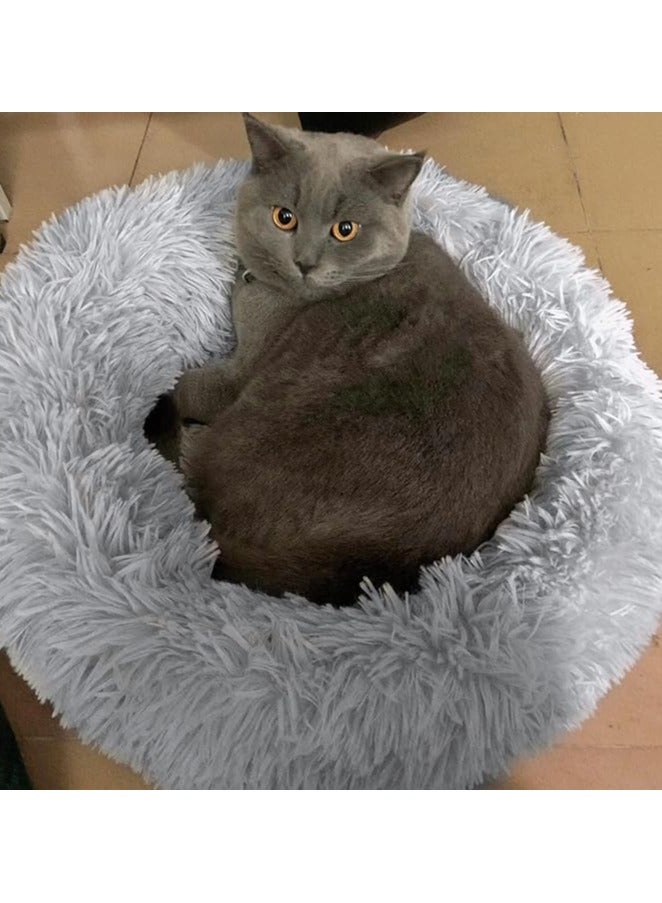 مورو مورو سرير كلاب مخملي تقويمي مع فراء ناعم وقاعدة بلاستيكية - عش مريح وقابل للغسل للحيوانات الأليفة - Image 3