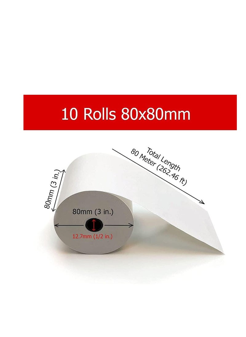 Generic Set Of 10 Thermal POS Paper Rolls  - Image 3