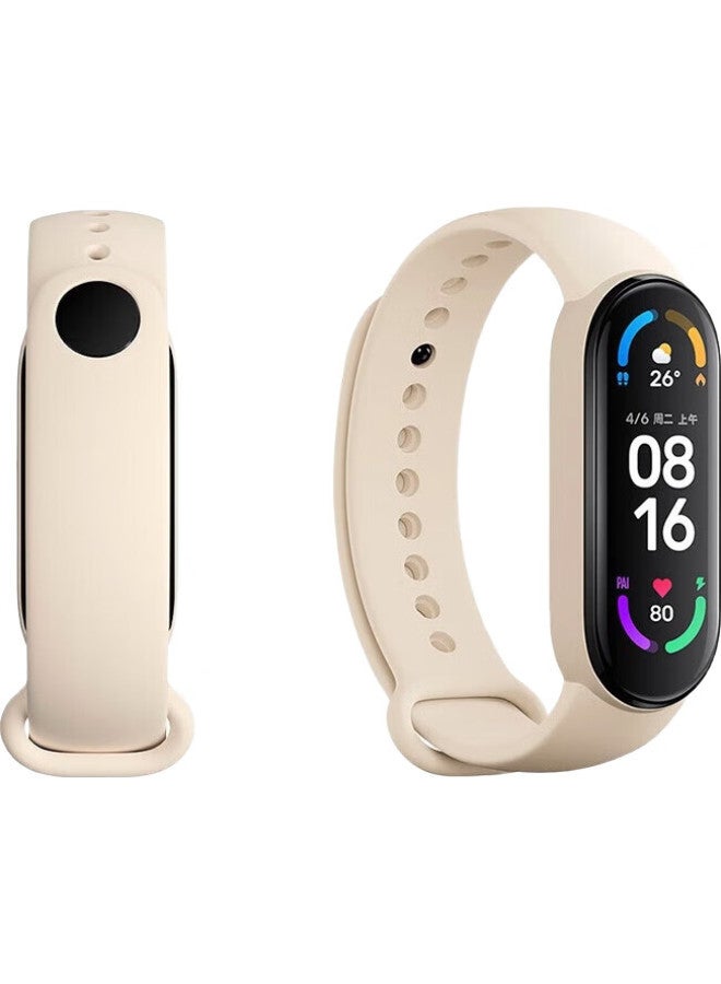BWNK Xiaomi Band 3/4 Nfc Version Strap, Non-Original Band Accessory, Replacement Watchband, Compatible With Xiaomi Band, Beige - Image 3