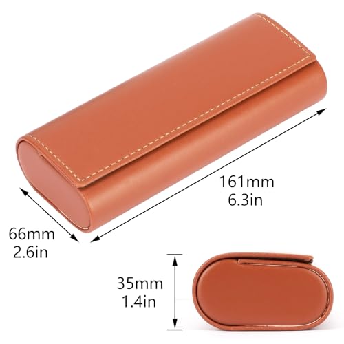 Vemiss Hard Shell Eyeglass Cases, Lightweight Portable Glasses Case for Women Men (Z-orange) - Image 2