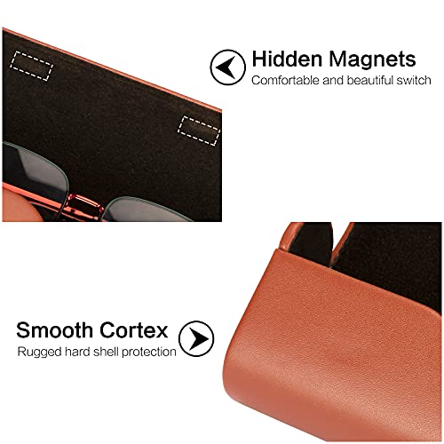 Vemiss Hard Shell Eyeglass Cases, Lightweight Portable Glasses Case for Women Men (Z-orange) - Image 4