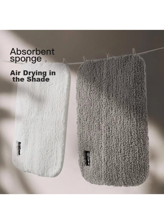Bululom Home Bathroom Absorbent Foot Mat, Bathroom Entrance Carpet, Off-white 50*80cm - Image 1