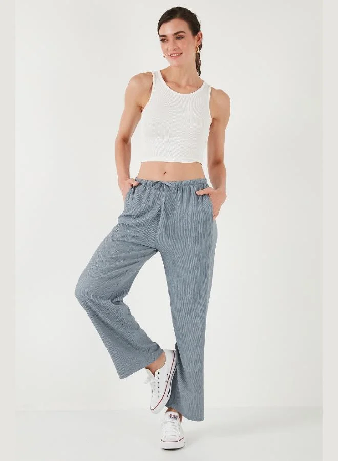 ليلا بنطلون نسائي واسع الساق بخصر عادي وقصة مستقيمة من ليلا