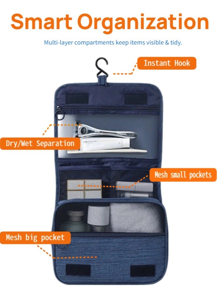 حقيبة مستلزمات السفر المعلقة مع جيوب منفصلة لجفاف/الرطوبة - للرجال - Image 2