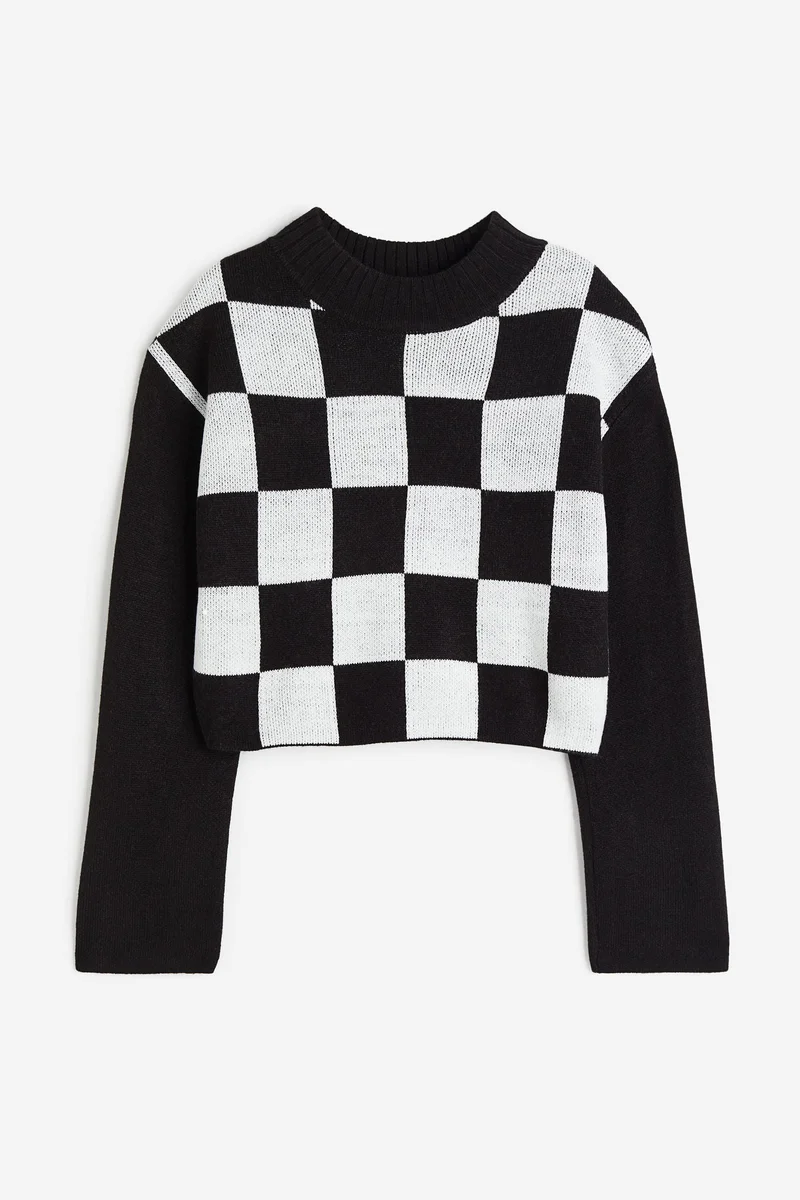 اتش اند ام Youth Checks Rib Knit Top