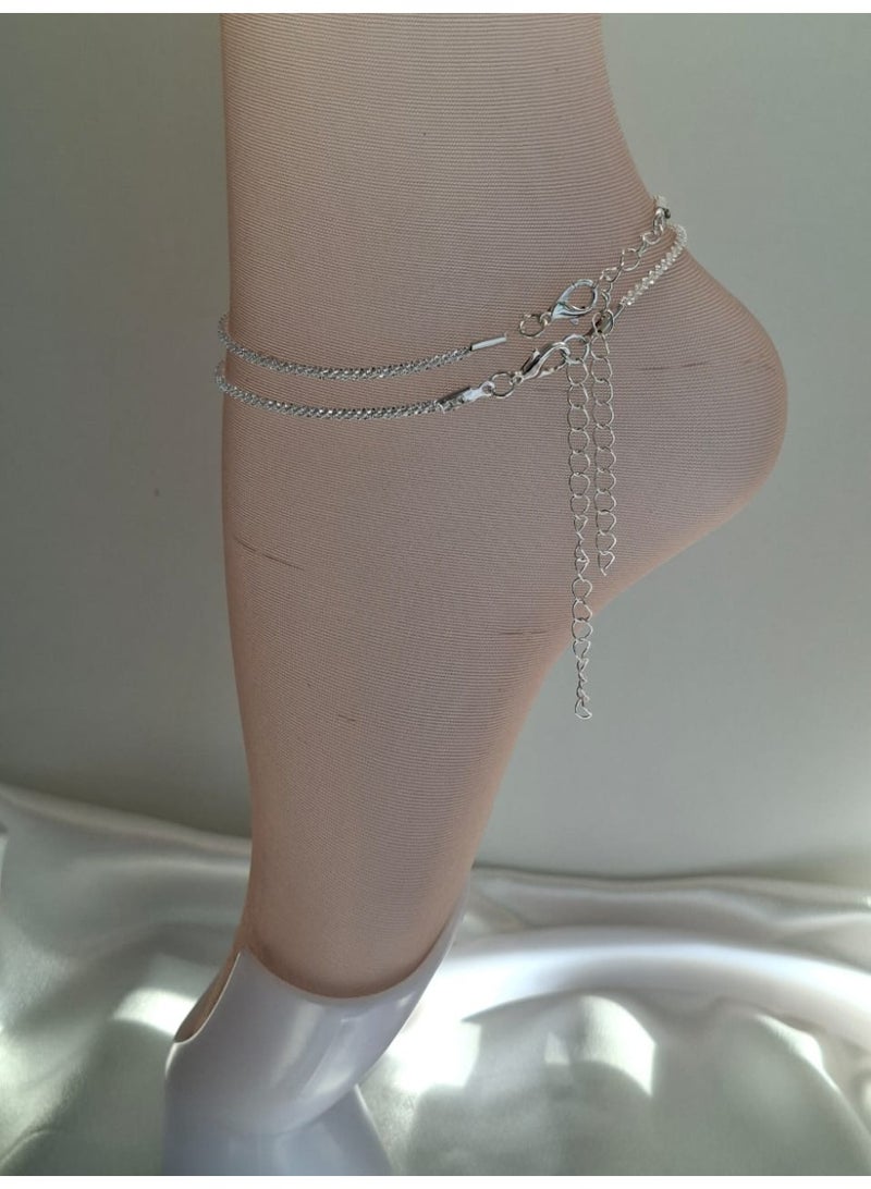 92.5 Silver Plated Anklet - Image 3
