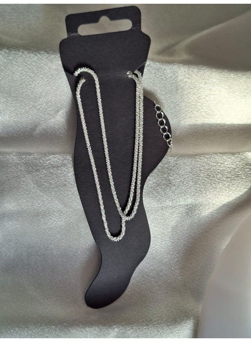 92.5 Silver Plated Anklet - Image 2