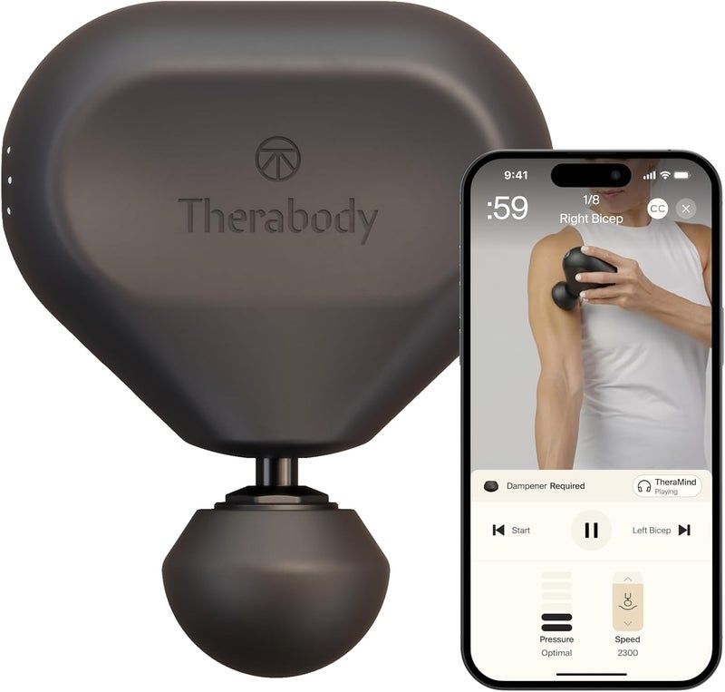 TheraGun Mini 3rd Generation by Therabody  UltraPortable Massage Gun and Travel Essential for Fast Effective Pain and Tension Relief Anywhere Black - Image 1