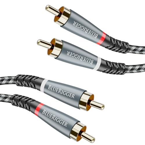 BlueRigger Dual Shielded Subwoofer Audio RCA Cable with Gold Plated connectors (2RCA-TO-2RCA-10FT / 3 Meters) - Image 1