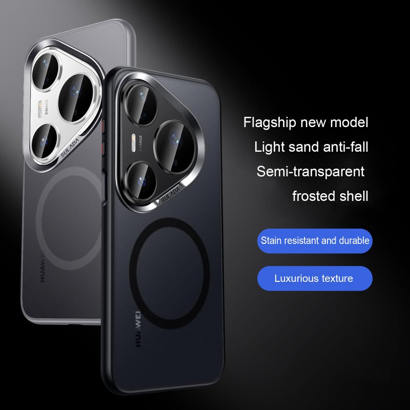 SULADA For Huawei Pura 80 Ultra 5G Light Sand Magsafe Magnetic Pc Hybrid Tpu Phone Case(Black) - Image 2