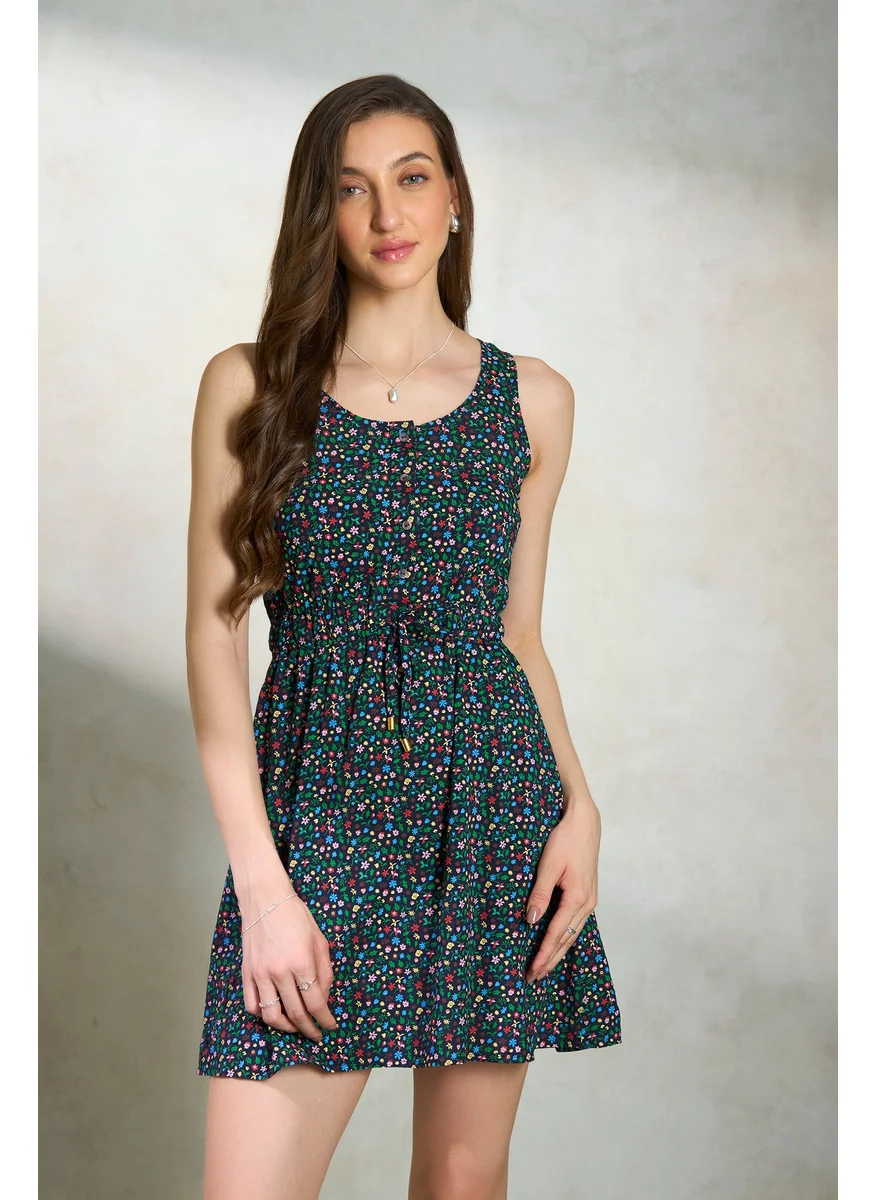 Virgio Virgio Floral Printed A-Line Dress
