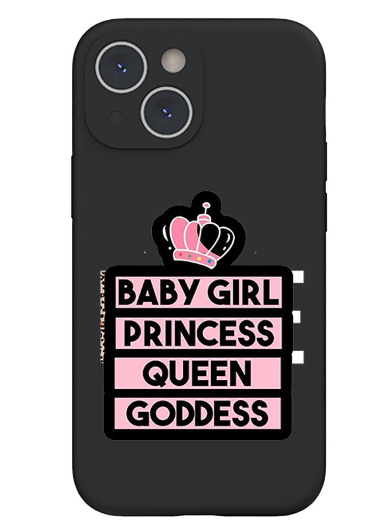 Theodor Protective Slim Fit Case Liquid Silicone Cover with Full Body Protection Anti-Scratch Shockproof Case For iPhone 14 Black  - Best is yet to come - Image 1