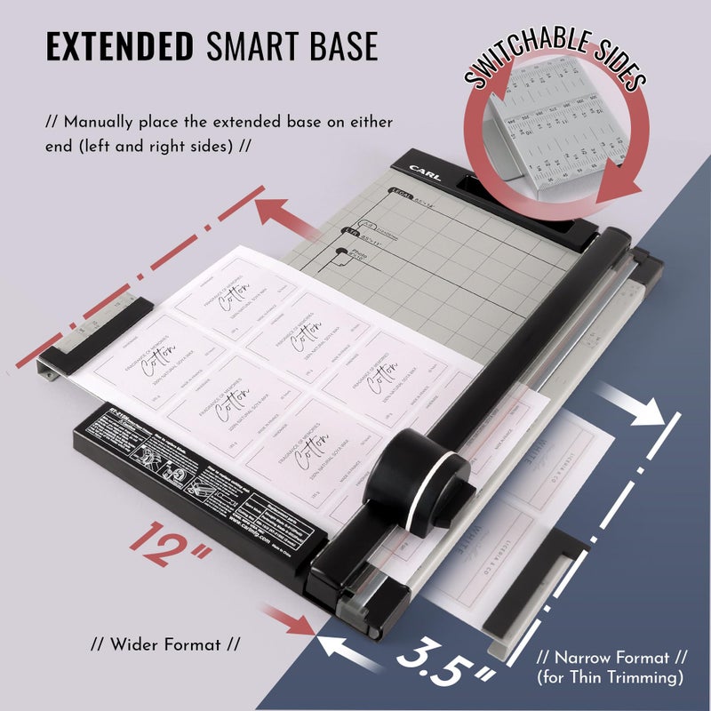 Carl, Professional Rotary Paper Trimmer 15-inch, 15 Sheet Cutting Capacity, Black and Silver - Image 3
