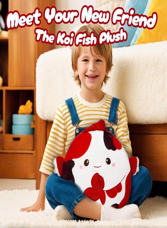 Glow Guards 12-Inch The Koi Fish Plush Pillow Cute Fish Stuffed Animal Toy Soft Koi Fish Plush Toy with Textured Fins,Gift for Birthday Kids Girls & Boys - Image 5