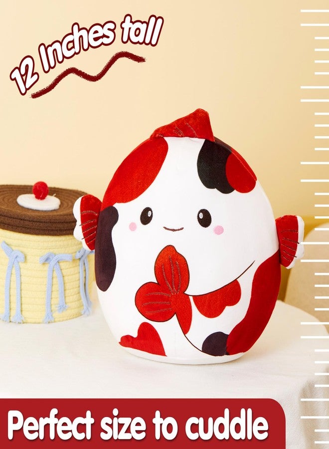 Glow Guards 12-Inch The Koi Fish Plush Pillow Cute Fish Stuffed Animal Toy Soft Koi Fish Plush Toy with Textured Fins,Gift for Birthday Kids Girls & Boys - Image 2