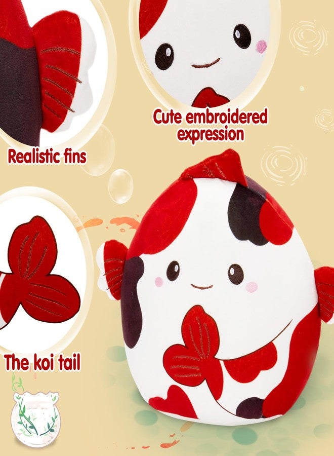 Glow Guards 12-Inch The Koi Fish Plush Pillow Cute Fish Stuffed Animal Toy Soft Koi Fish Plush Toy with Textured Fins,Gift for Birthday Kids Girls & Boys - Image 3