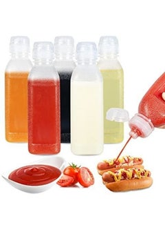 Set of 2 Ketchup and Sauce Squeeze Bottles with Top Cap and Toppings 500Ml