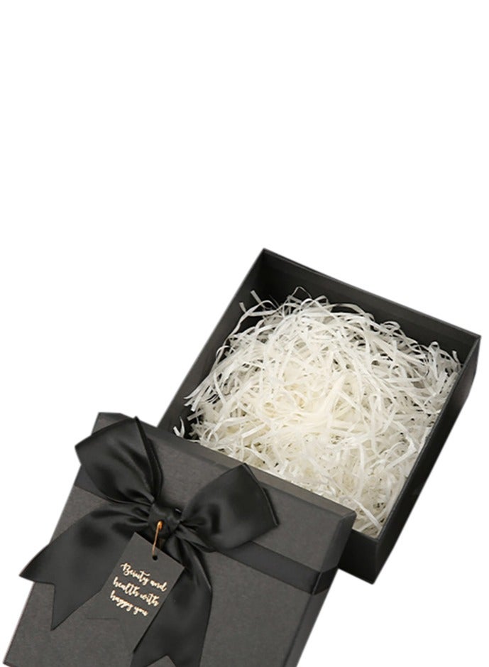 2 Sets of Gift Boxes with Hand Straps and Raffia,Black 15X15X7cm Gift Boxes,Bridesmaid Proposal Box with Ribbon,Kraft Paper Boxes for Wedding, Packaging,Present,Birthday,Party - Image 2