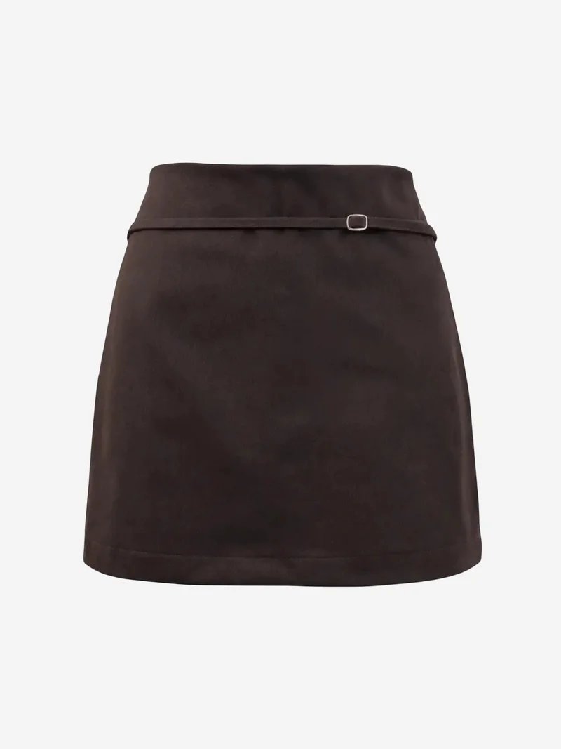 MixRay MIXRAY High Waist Mini Skirt with Belt