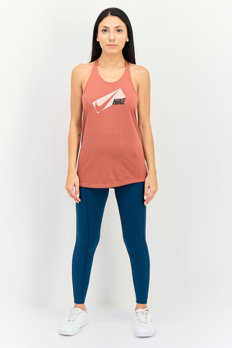 Nike Women Sportswear Fit Sleeveless Training Top, Rust - Image 4