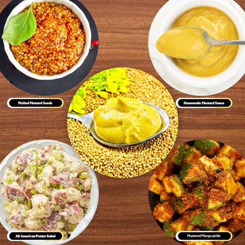 Organic Zing Yellow Mustard Seeds - 227 g – Food Grade Whole Mustard Seeds for Cooking, Pickling, Spice Blends, Sauces & Homemade Recipes - Image 3