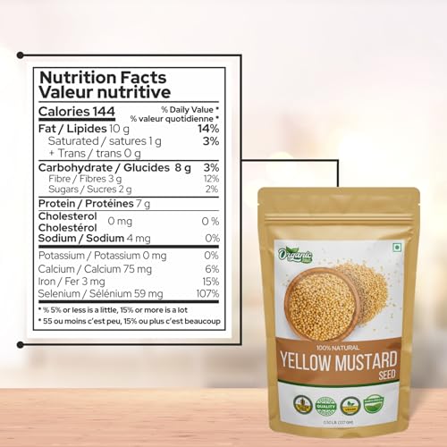 Organic Zing Yellow Mustard Seeds - 227 g – Food Grade Whole Mustard Seeds for Cooking, Pickling, Spice Blends, Sauces & Homemade Recipes - Image 4