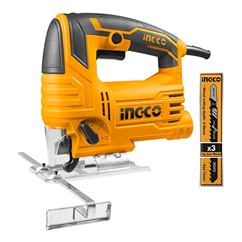 INGCO Jig Saw, Corded Saw, 570W | 800-3000rpm | 4 Step Pendulum Function | 5 Variable Speed Control Power Saw With 3pcs Saw Blades - Image 1