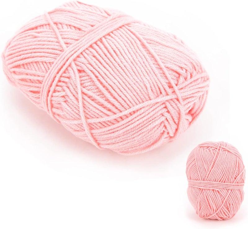 Generic Cotton Yarn for Crocheting, Soft, Skin-Friendly, Hypoallergenic, Pink, 180 Yards - Image 3