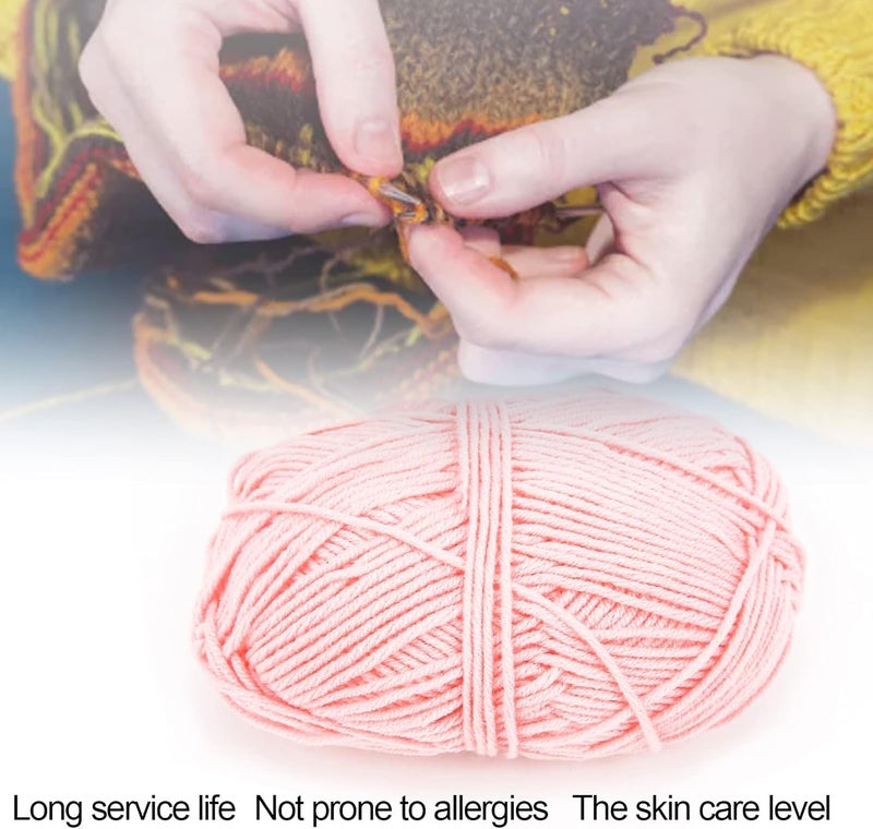 Generic Cotton Yarn for Crocheting, Soft, Skin-Friendly, Hypoallergenic, Pink, 180 Yards - Image 5
