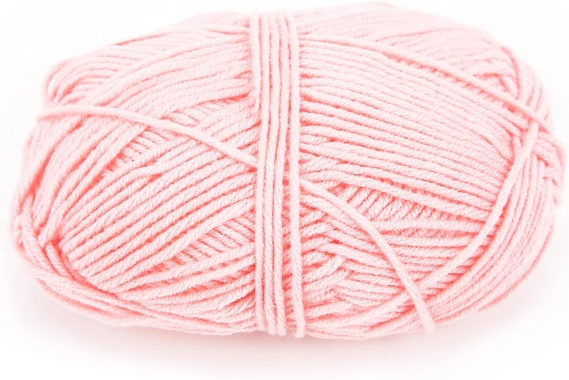 Generic Cotton Yarn for Crocheting, Soft, Skin-Friendly, Hypoallergenic, Pink, 180 Yards - Image 2