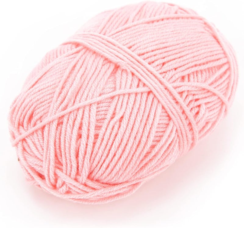 Generic Cotton Yarn for Crocheting, Soft, Skin-Friendly, Hypoallergenic, Pink, 180 Yards - Image 1