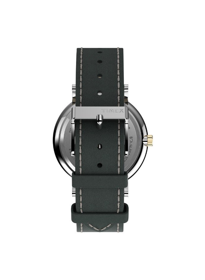 TIMEX Classic Southview TW2U67500  Men's Gray Leather & White Dial Watch - Image 3